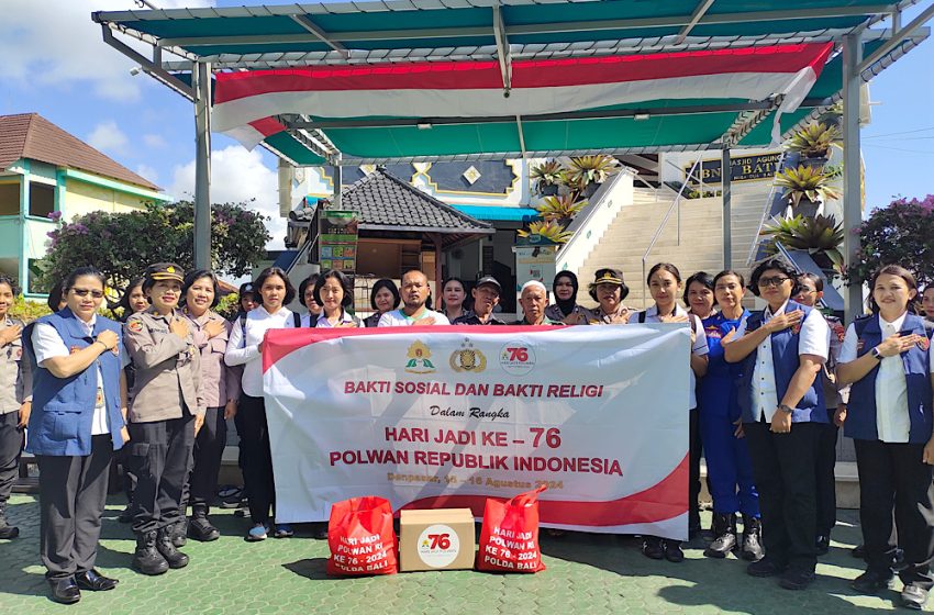 Sambut Hari Jadi Polwan RI ke-76, Polwan Polda Bali Laksanakan Bakti Religi