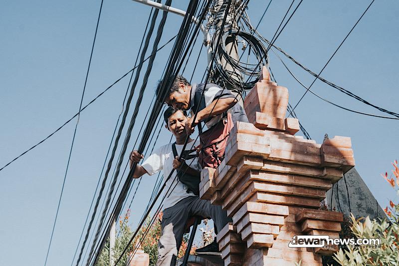  Kabel Semrawut Dipangkas, Badung Percantik Kawasan Darmasaba
