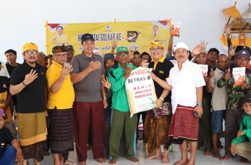 Jelang Musim Hujan Tiba, Dr Nyoman Sugawa Korry Fasilitasi Bantuan Bibit Jagung Unggul