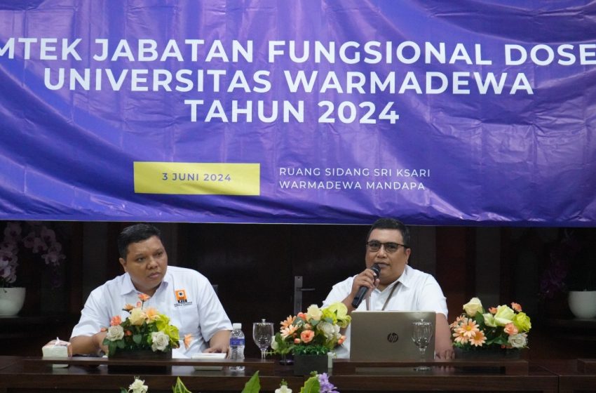 BIMTEK Jabatan Fungsional Dosen Universitas Warmadewa Tahun 2024 ...