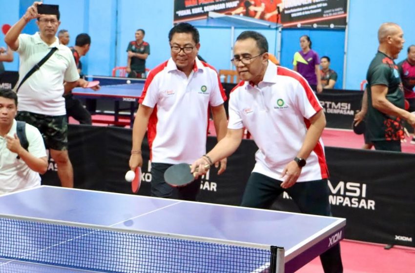  Walikota Jaya Negara Buka Turnamen Tenis Meja Serangkaian Hari Pajak Tahun 2024