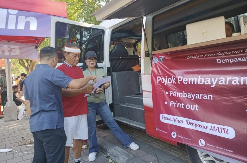  Wajib Pajak Antusias Manfaatkan Pelayanan Pajak PBB P2 Bapenda Denpasar di Car Free Day