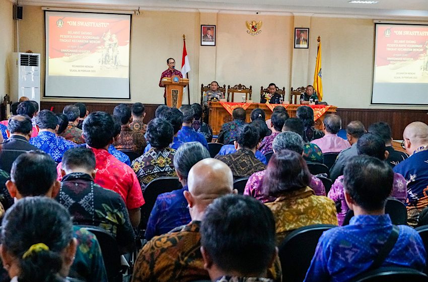 Wabup Suiasa Hadiri Rakor Sinkronisasi Kegiatan Desa/Kelurahan se-Kecamatan Mengwi